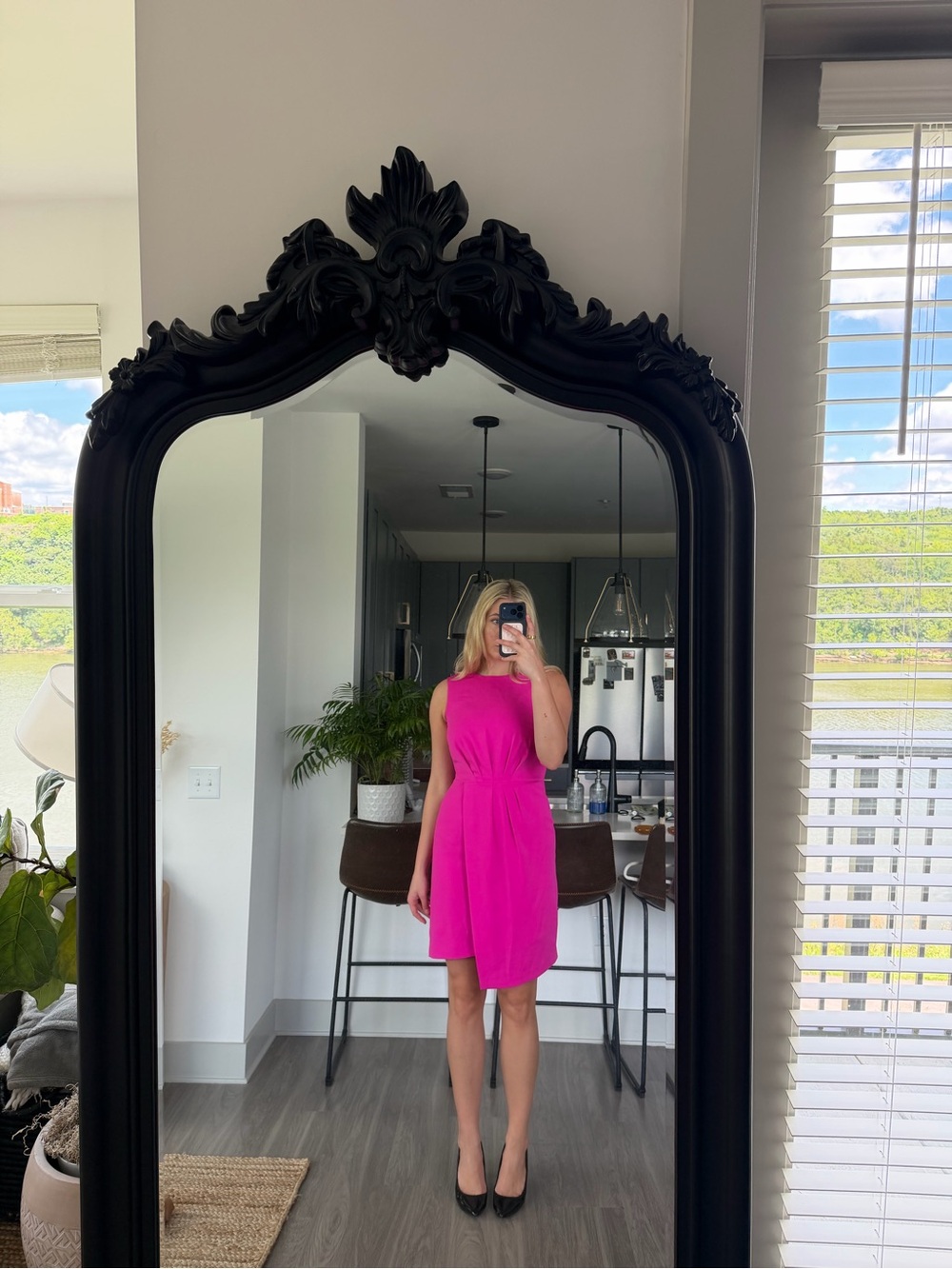 Alex Marie Pink Sleeveless Formal Business Dress